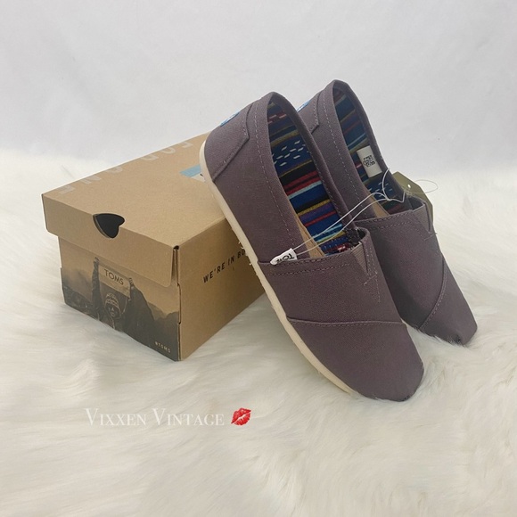 🔥SALE🔥TOMS ALPARGATA 'CLASSIC ASH CANVAS' ESPADRILLES - Picture 1 of 7